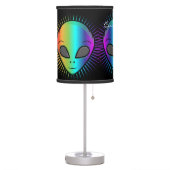 Cute Psychedelic Alien Head Thunder_Cove Table Lamp (Left)