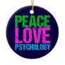 Cute Psychologist Peace Love Psychology Christmas Ceramic Ornament