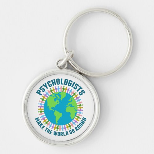 Cute Psychologist World Quote on Psychology Keychain