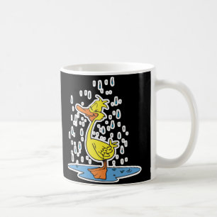 cute puddle duck in the rain coffee mug