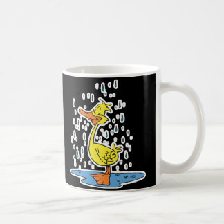cute puddle duck in the rain coffee mug