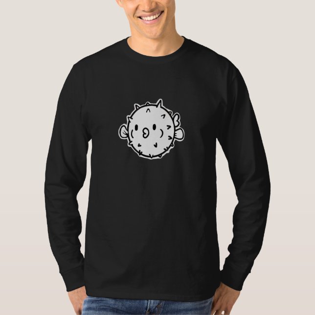 Cute Puff Puffer Fish Pufferfish Graphic T-Shirt (Front)