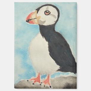 Cute Puffin Alaska Souvenir Magnet