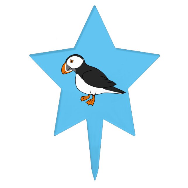 Cute Puffin Cake Topper (Front)
