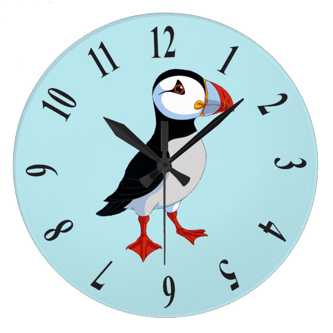 Cute Puffin Design Clock