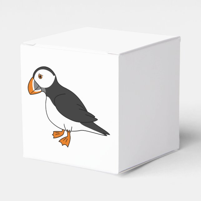 Cute Puffin Favor Boxes (Front Side)