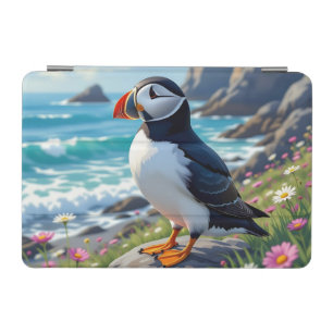 Cute Puffin on the Seashore themed   iPad Mini Cover