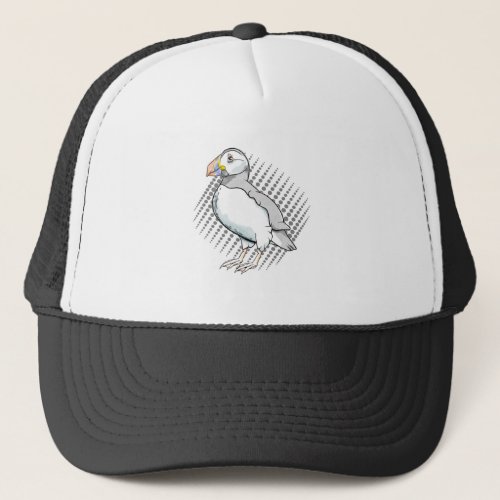 Cute puffin trucker hat