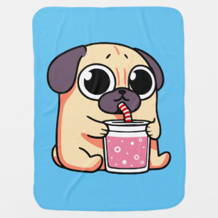 Cute Pug Baby Blanket