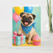 Cute Pug Birthday