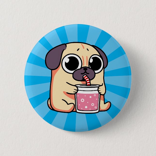 Cute Pug Button (Front)