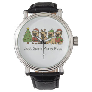 Cute Pug Christmas Gift Tee Watch