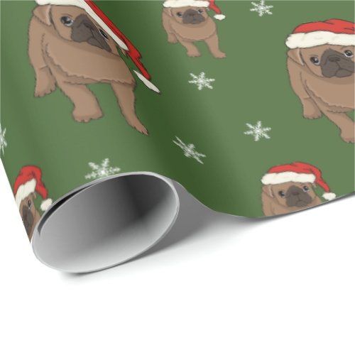 Cute Pug Christmas Wrapping Paper