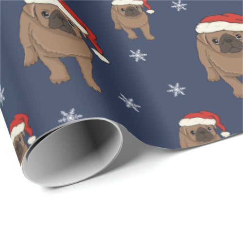 Cute Pug Christmas Wrapping Paper