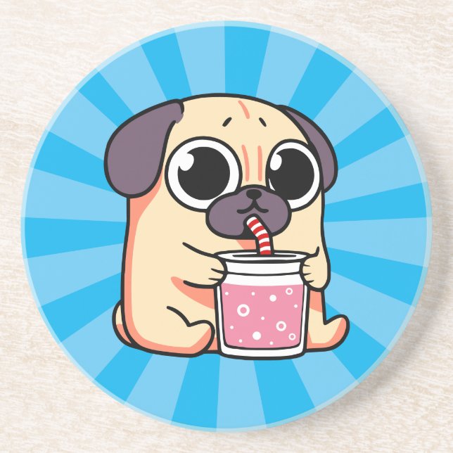 Cute Pug Coaster (Front)