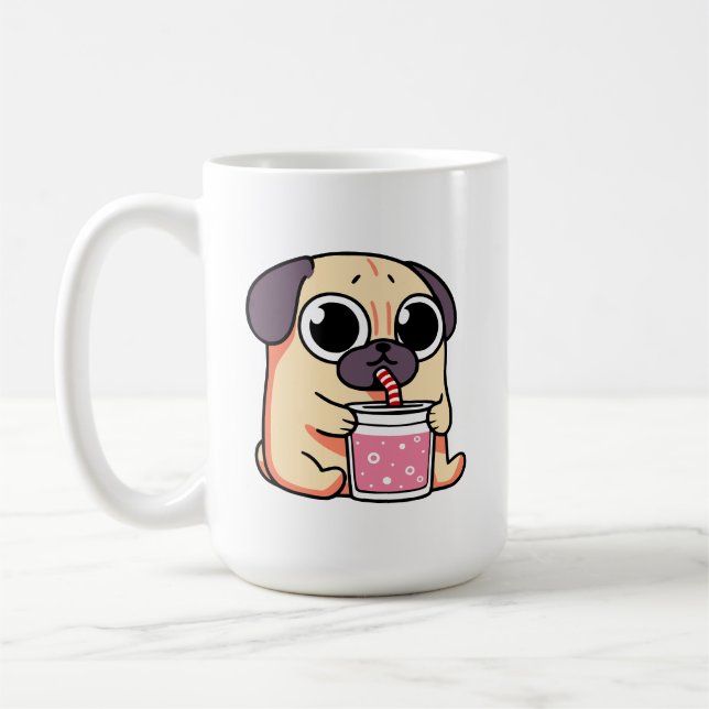 Cute Pug Coffee Mug (Left)