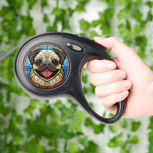 Cute Pug Dog Art Theme Walking Leash