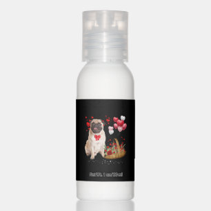 Cute Pug Dog Balloon Heart Valentines Day Hand Lotion