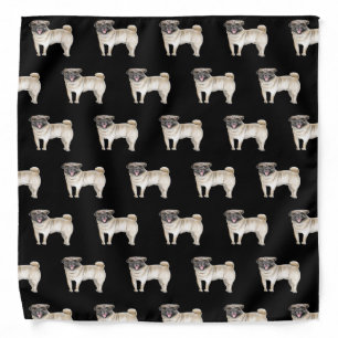 Cute Pug Dog Bandana