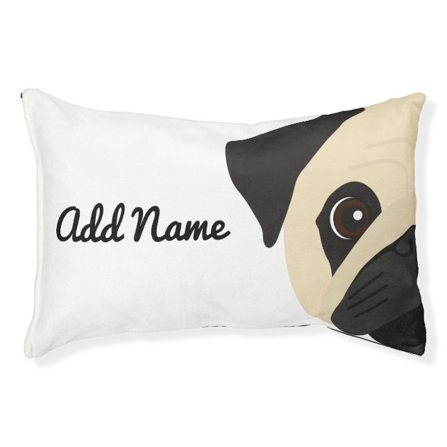 Cute Pug Dog Bed (Front)