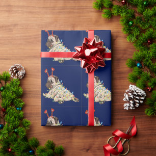 Cute Pug Dog Christmas  Wrapping Paper