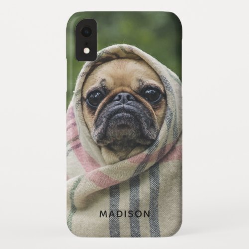 Cute Pug Dog custom name phone cases