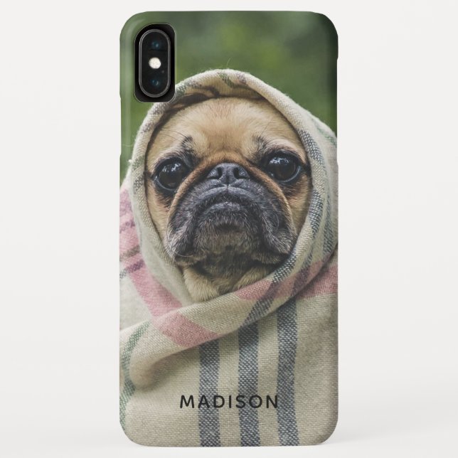 Cute Pug Dog custom name phone cases (Back)