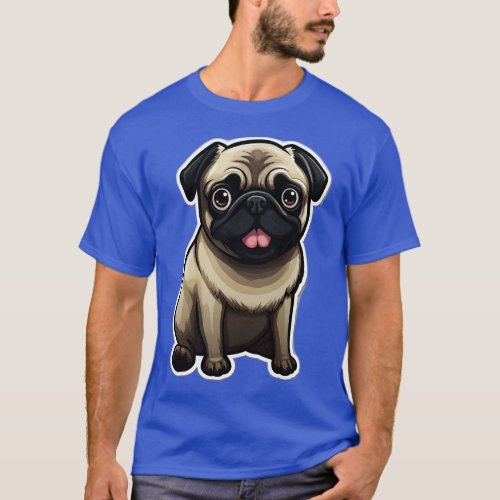 Cute Pug Dog Dogs Pugs 3 T_Shirt