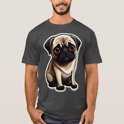 Cute Pug Dog Dogs Pugs 4 T_Shirt