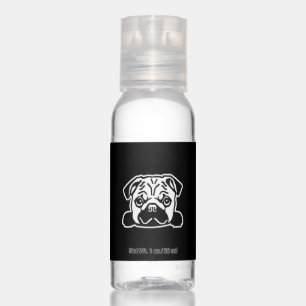 Cute Pug Dog Face Sketch Pug Lovers Hand Sanitizer