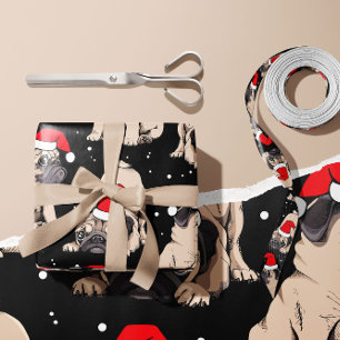 Cute Pug Dog Gift Wrap   Christmas Wrapping Paper