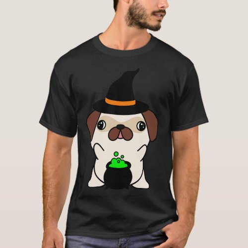Cute pug dog is a witch T_Shirt