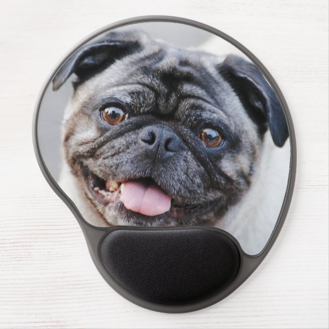 Cute pug dog mousepad. gel mouse pad (Front)
