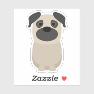 Cute Pug Dog Puppy Pup Pet Kiss Cut Vinyl Sticker