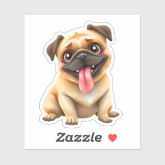 Cute Pug Dog Sticker