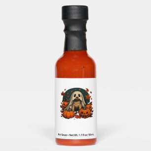 Cute Pug Dog With Pumpkins Fall Halloween Classic Hot Sauces