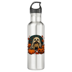 Cute Pug Dog With Pumpkins Fall Halloween Classic  Stainless Steel Water Bottle