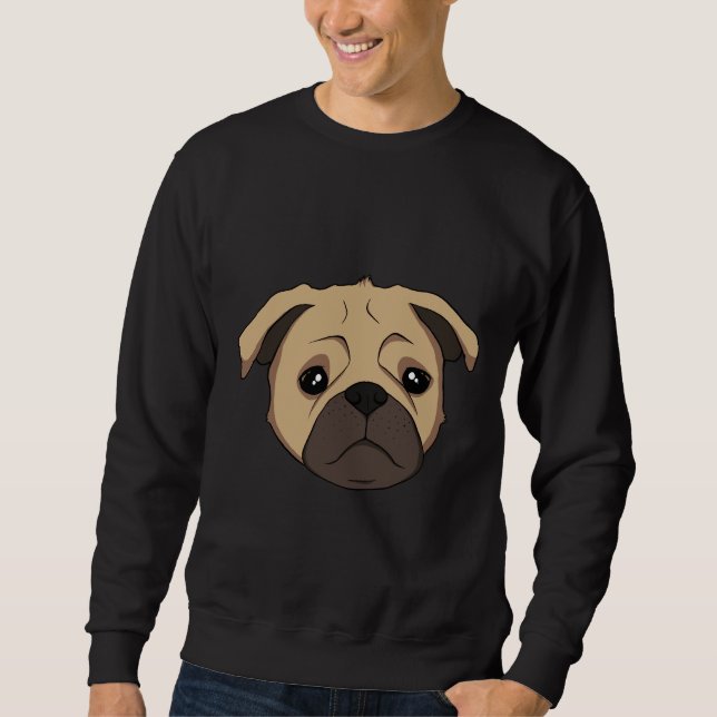 Cute Pug Face Classic T-Shirt 570 Sweatshirt (Front)