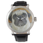 Cute Pug Face Wrist Watch at Zazzle