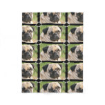 Cute Pug Fleece Blanket