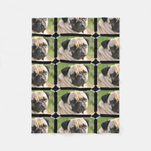 Cute Pug Fleece Blanket