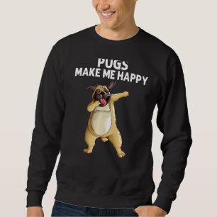 Cute Pug For Men Women Pug Dog Dabbing Pet Dab An Sweatshirt