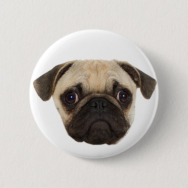 Cute Pug Gifts Pinback Button (Front)