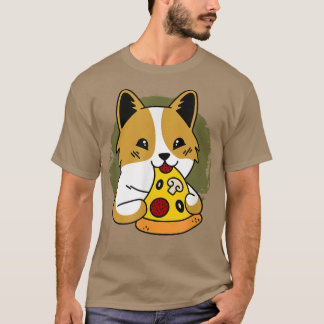 Cute Pug Graphic Pizza Lover Eating Italian Food P T-Shirt