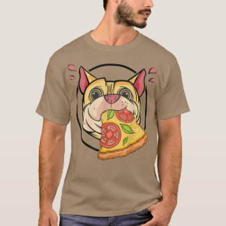 Cute Pug Graphic Pizza Lover Eating Italian Food P T-Shirt