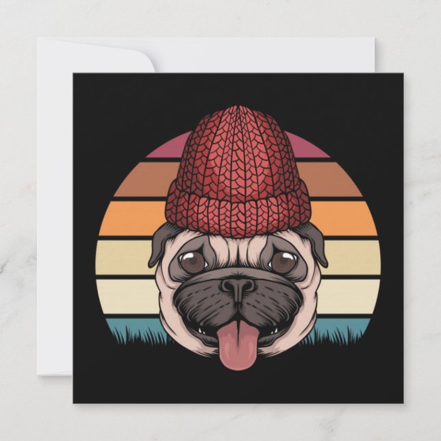 Cute Pug Invitation (Front)