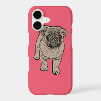 Cute Pug iPhone 7 Plus Case - Red