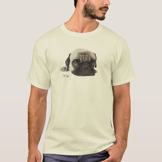 Cute Pug Life T-Shirt (Front)