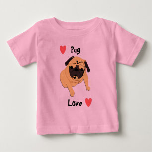 Cute Pug Love Dog Baby T-Shirt