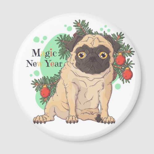 Cute Pug Magnet